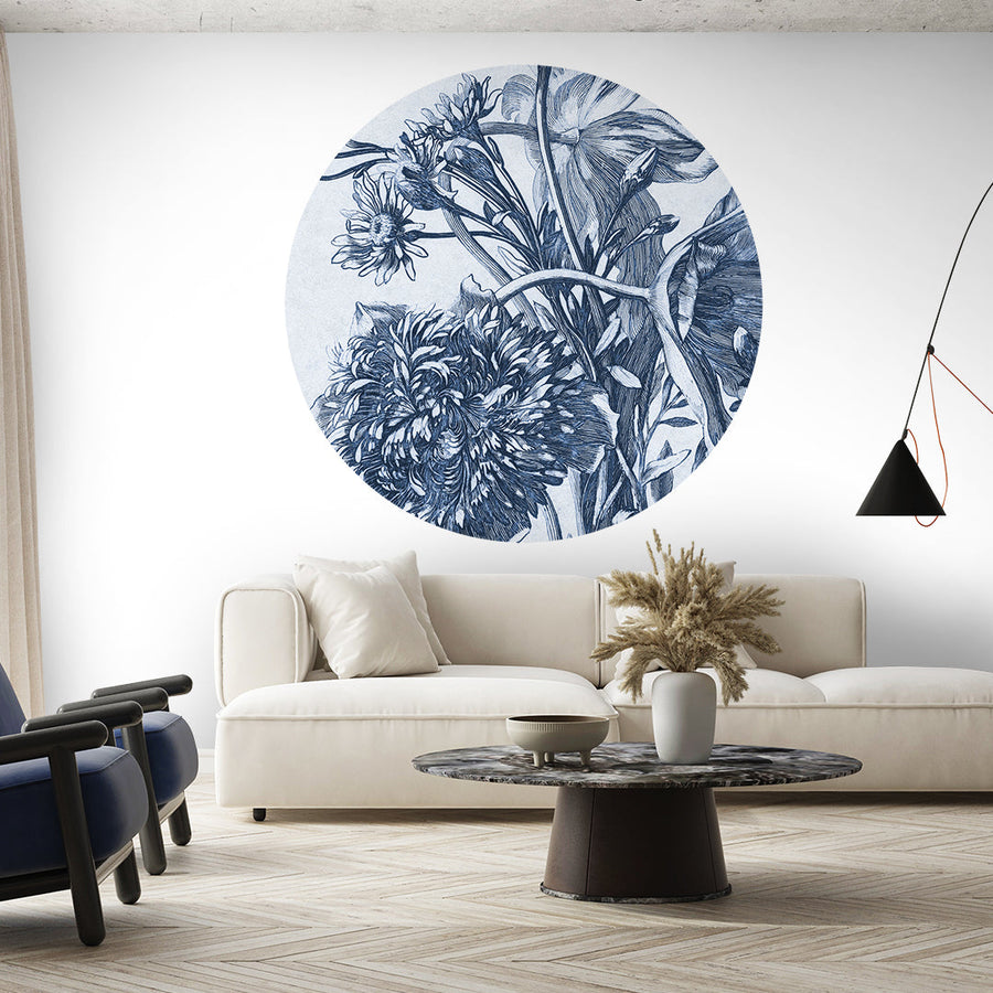 Blue Flower Circle Wallpaper