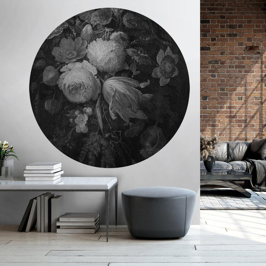 Boudoir Gray Circle Wallpaper