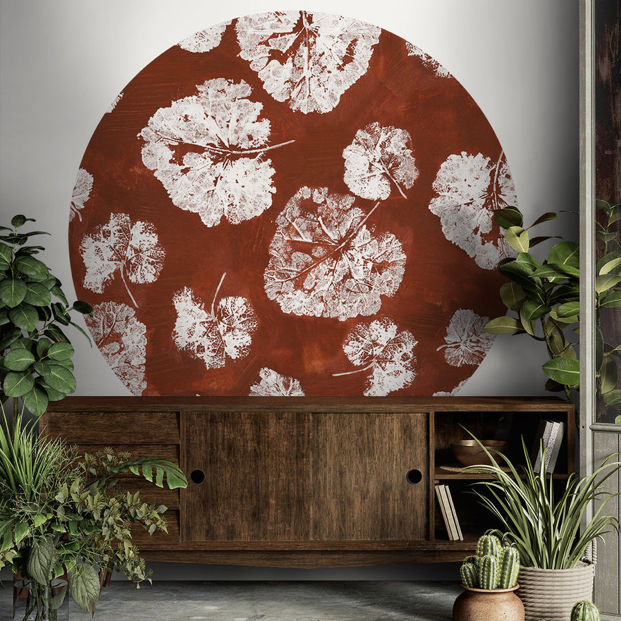 Foglia Rust Circle Wallpaper