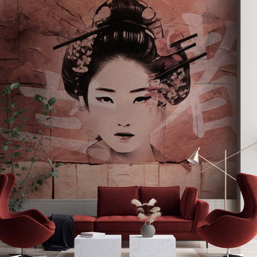 Geisha - Wallpaper in standardized rolls
