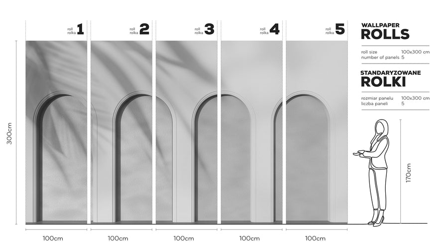 Libra Light Gray - Wallpaper in standardized rolls