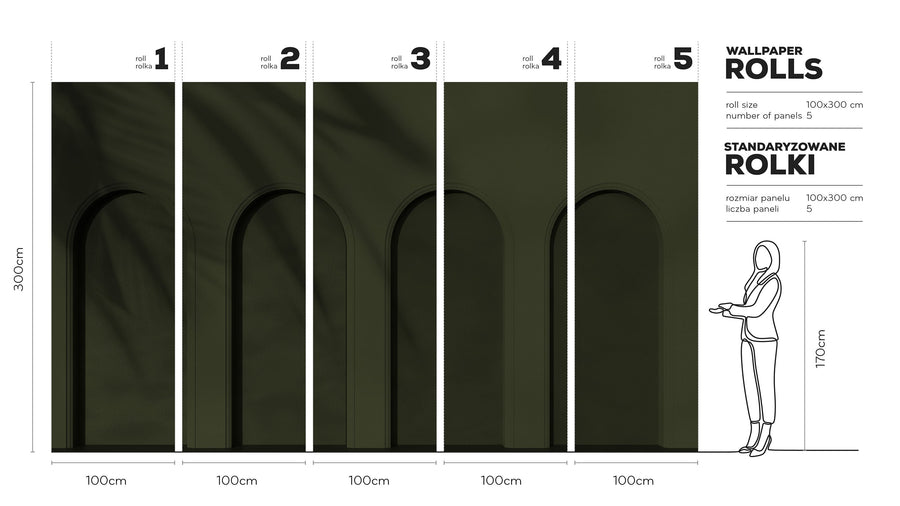 Libra Olive - Wallpaper in standardized rolls