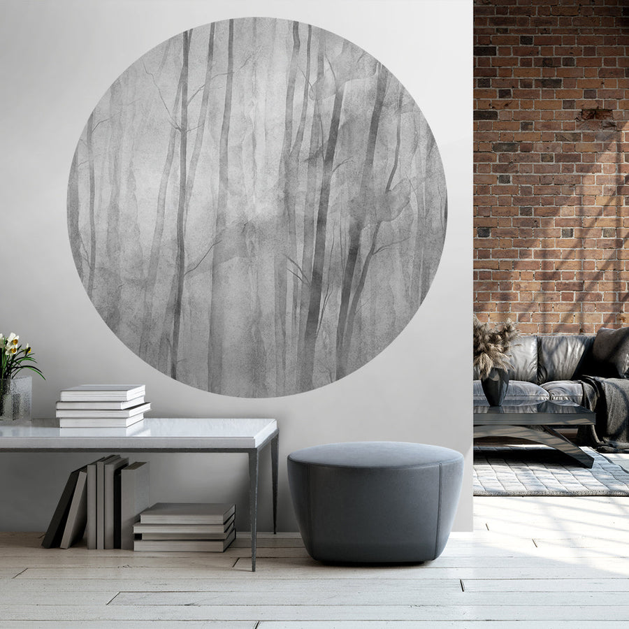 Mori Gray Circle Wallpaper