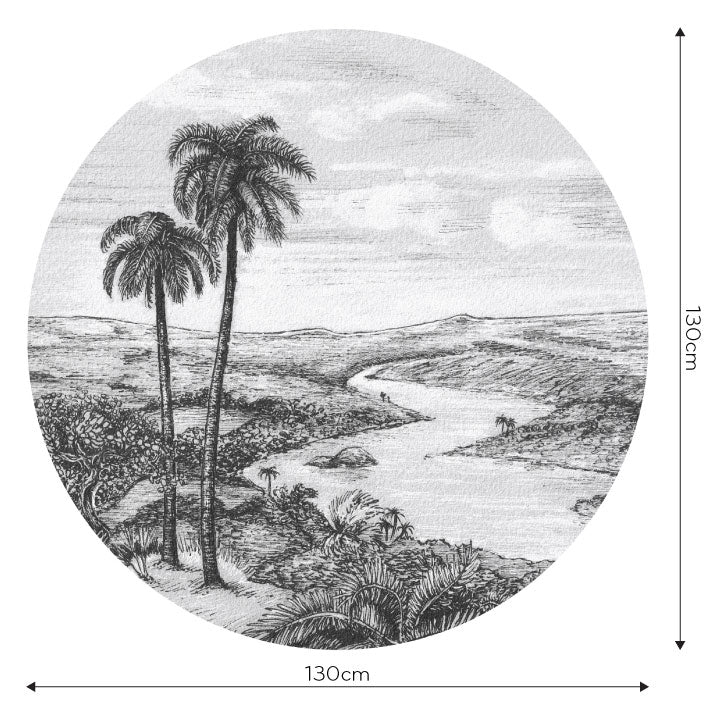 Wallpaper Circle of Palms
