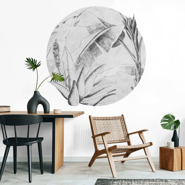 Rainforest Sketch Circle Wallpaper