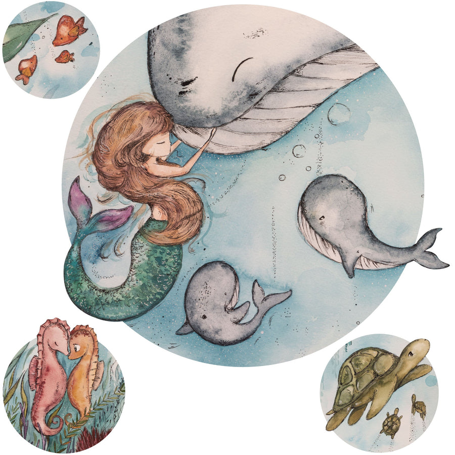 Sea Child Circle Wallpaper