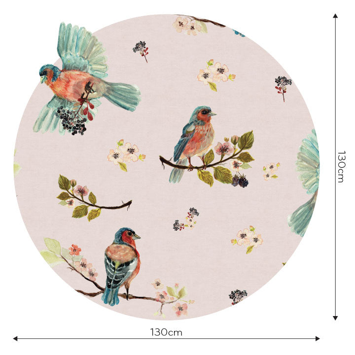 Uccello Cantante Pink Circle Wallpaper