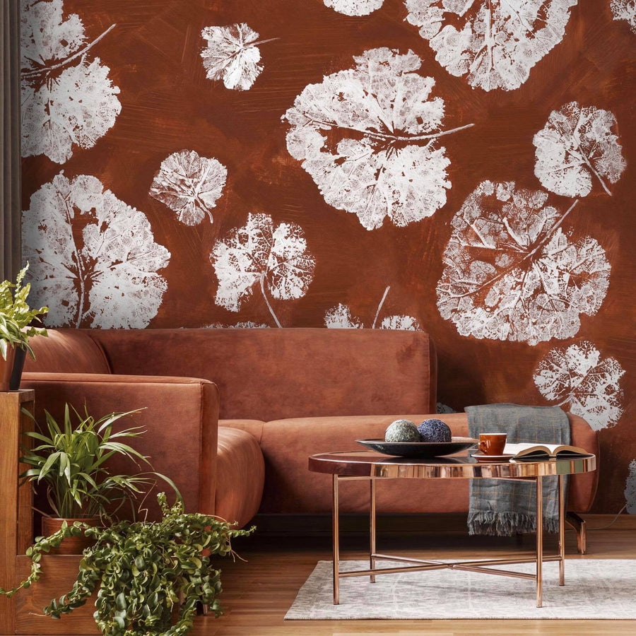 Foglia Rust - Wallpaper in standardized rolls