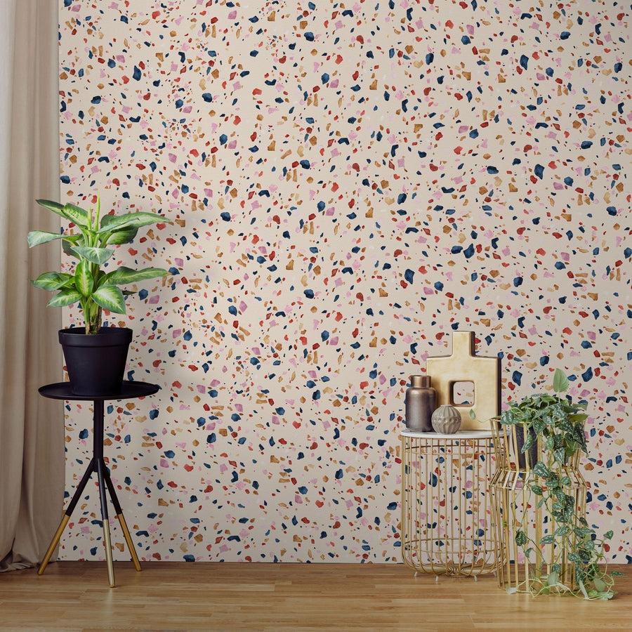 Terrazzo Pink - Wallpaper in standardized rolls