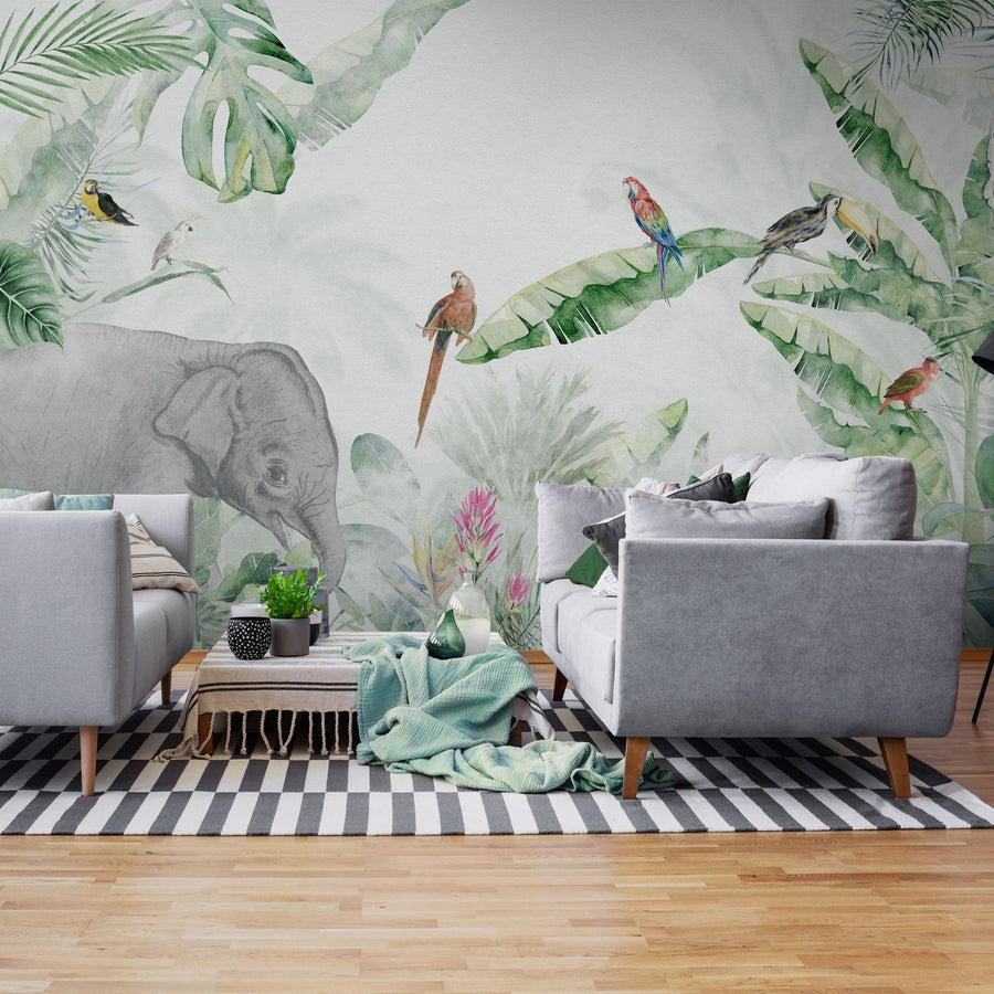 Jungle Vivid - Wallpaper in standardized rolls